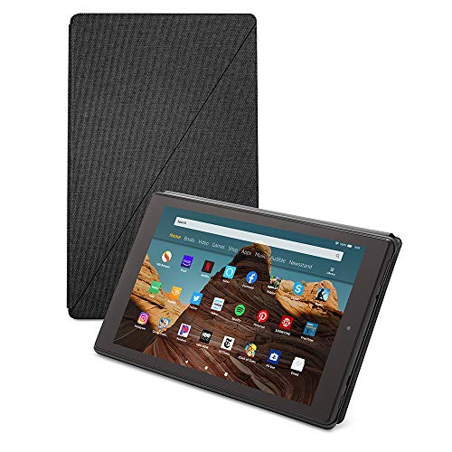 Book Cover Amazon Fire HD 10 Tablet Case, Charcoal Black