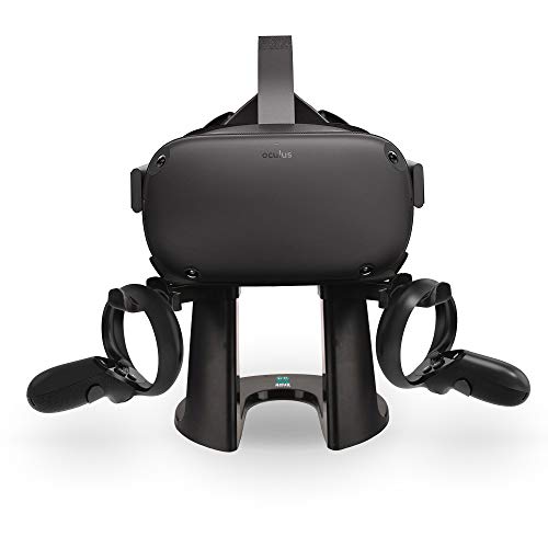 AMVR VR Stand,Headset Display Holder and Controller Mount Station for Oculus Rift S / Oculus Quest Headset and Touch Controllers