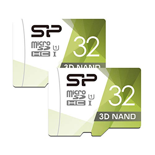 Book Cover Silicon Power 3D NAND 32GB 2-Pack MicroSD Card with Adapter