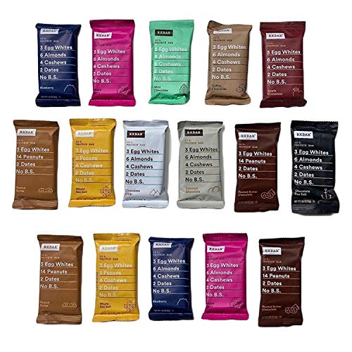 RXBAR Real Food Protein Bar, Variety Pack, Gluten Free, 1.83oz Bars, 32 Count