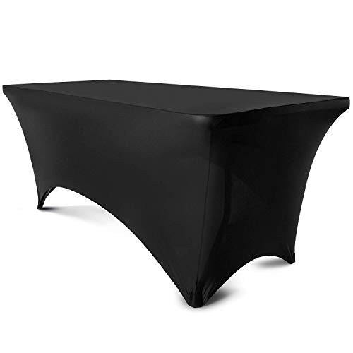 Events Horizon Table Covers for 6 Foot Tables | Spandex, Fitted Table Covers | 6ft Tablecloth for Catering or Banquet Events | Stretch Table Cover or Latch Bed Cover | 2-Pack Black?