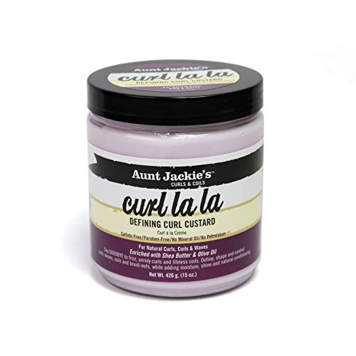 Aunt Jackie's Curl La La, Lightweight Curl Defining Custard, Creates Long Lasting Curly Hair with Mega-moisture Humectants, Enriched with Shea Butter and.