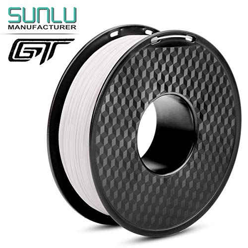PLA Filament 1.75 mm 3D Printer Filament, 1 kg(2.2 LBS) Spool 3D Printing Filament, Dimensional Accuracy +/- 0.02 mm for 3D Printer and 3D Pen, White