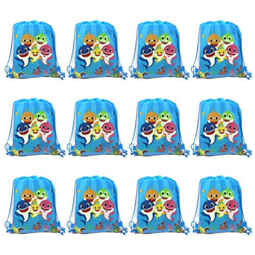 Baby Shark Drawstring Bag For Gift Bag, Party Favor Bag, Baby Shark Party Bags Baby Shark Party Supplies Cute Shark Birthday Party Supplies