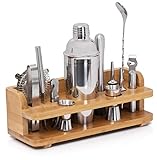 Savourio 14 Pcs Bartender Kit with Stand