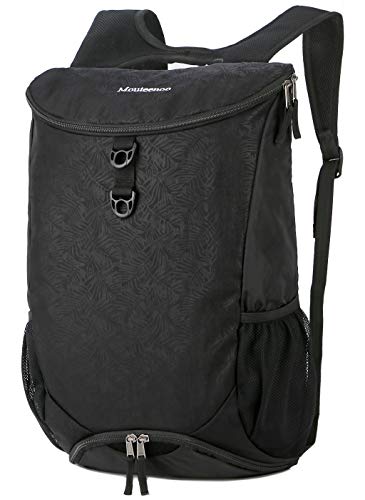 Mouteenoo Sport Gym Backpack with Shoes Compartment Sackpack for Men and Women Carry on Backpack for Travel or Hiking (Black)