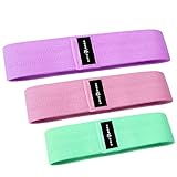 CHICMODA Workout Resistance Exercise Bands (Set of 3) -Fabric Non Slip Fitness Loop Circle Bands for Legs and Butt -Activate Glutes and Thighs