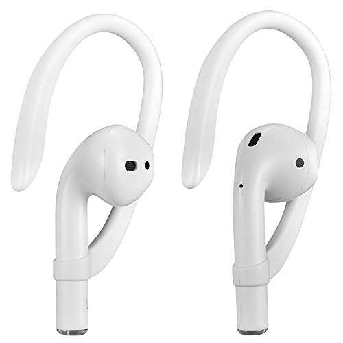 Book Cover AirPods Ear Hooks Compatible with Apple AirPods 1, 2 and Pro, Xoomz Sports Headset for AirPods 1, 2 and Pro - White