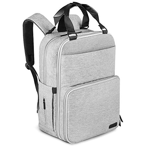 Diaper Bag Backpack, ONSON Multifunction Waterproof Travel BackPack Maternity Baby Nappy Changing Bags with Insulated Pockets, Stroller Straps, Large Capacity, Stylish, Gray