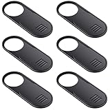 Trobing Laptop Camera Cover Slide [6 Pack], Ultra Thin Webcam Cover for Laptop, Computer, MacBook, Tablet, iPhone 8/7/6 Plus, Protect Your Privacy and Security [Black]
