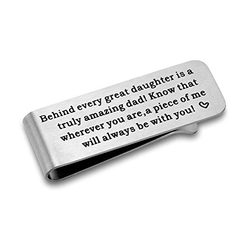 CJ&M Gift for dad,Father's day Gift from Daughter,Gift for Fathers Day, Daddy Money Clip