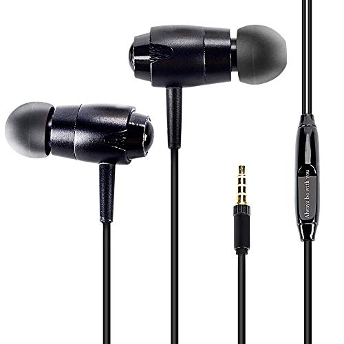 MP3 Player, MP3 Headset Metal Hi-Fi Lossless Wired Headset Compatible with Mp3 Player Tablet Laptop Mobile Phone, Suitable for Running and Fitness Black