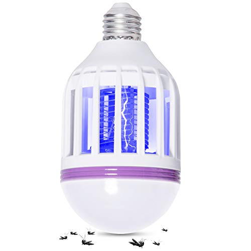Hoiidel Bug Zapper Light Bulb Medium Screw E27 Base 220V 12W Zap Wasp Bug Mosquito Zapper Led UV Lamp Flying Moths Killer