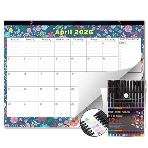 2022-2023 Large Monthly Desk Pad Calendar Planner Academic. Floral Design with Magnets for Fridge. Desktop June 2022 to December 2023 Wall Calendar, 17.3" x 13.2'' Floral v2