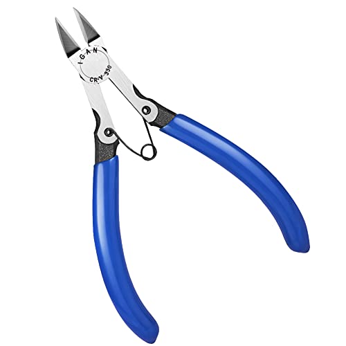 Book Cover IGAN-330 Wire Flush Cutters, Electronic Model Sprue Wire Clippers, Ultra Sharp and Precision CR-V Side Cutting nippers, Ideal for Clean Cut and Precision Cutting Needs
