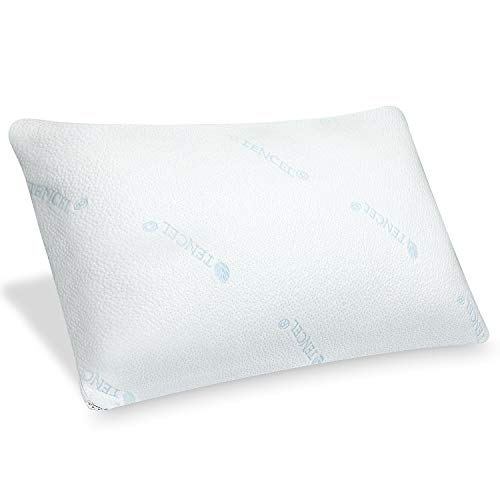 Book Cover Milemont Memory Foam Pillow, Hypoallergenic Bamboo Shredded Pillow - Washable Removable Cooling Bamboo Derived Rayon Cover - CertiPUR-US - Queen