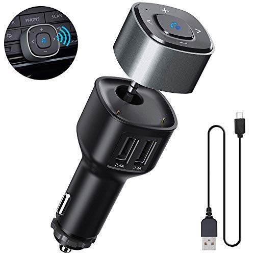 Bluetooth Adapter for Car, CHGeek 3.5mm AUX Input Dual USB Car Charger 5V/4.8A Hands Free Calling V4.2 Bluetooth Wireless Receiver Adapter for Home Car Stereo Audio System