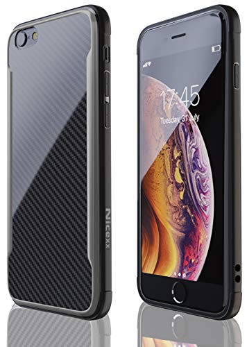 Nicexx iPhone 6 Plus Case | iPhone 6S Plus Case | Shockproof | 12ft. Drop Tested | Carbon Fiber Case | Lightweight | Scratch Resistant | Compatible with Apple iPhone 6 Plus/6S Plus - Black