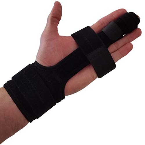 Trigger Finger Splint Finger Brace – Comfortable Finger Splints for Broken Fingers. Adjustable Aluminium Finger Straighter for Bent Mallet or Arthritic Finger Joints. Fits All Fingers (Large)
