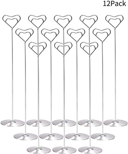 Starsbasics 8'' Table Number Holder Set of 12 Place Card Holders Table Number Holders Wedding Card Holder Table Number Stand Table Photo Holders (8-Inch, Set of 12)