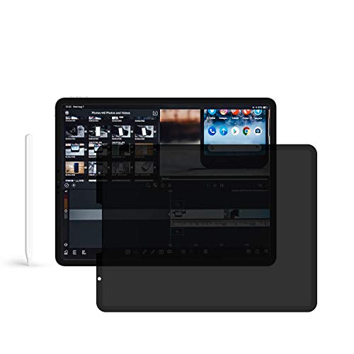 iPad Pro 12.9 Removable Privacy Screen Protector, Landscape Privacy Anti-Spy Filter, Anti Glare Scratch Resistant Film Compatible with iPad Pro 2018/19 Release/Apple Pencil Compatible