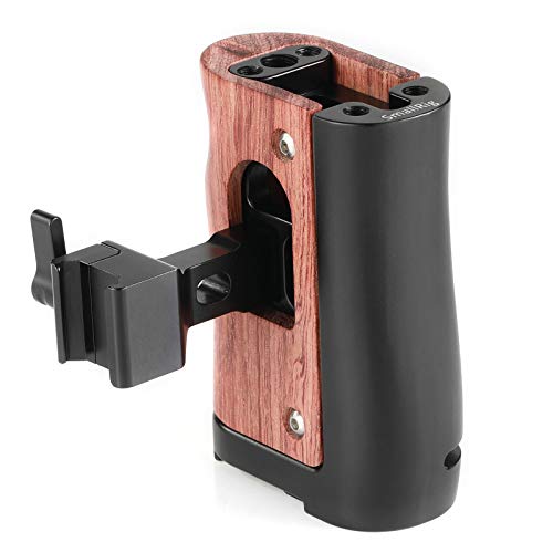 SMALLRIG NATO Handle Wooden Handgrip for BMPCC 4K & 6K and Z-CAM E2, Compatible with Samsung T5 SSD â€“ HSN2270