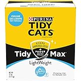 Purina Tidy Cats Clumping, Lightweight, Multi Cat Litter, Tidy Max Glade Clear Springs Formula - 17 lb. Box