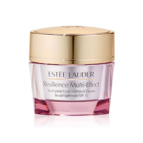 Estée Lauder Resilience Multi-Effect Tri-Peptide Face and Neck Cream Moisturizer SPF 15 for Normal/Combination Skin | Plumping & Anti-Aging, 2.5 Ounce