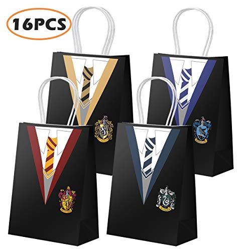 Party Gift Bag for Harry Potter Party Decoration Magical Wizard School Party Favors Bags for Harry Potter Gift Bags Cosplay Party Treat Bags for Kids Boy Girl Birthday Party Supplies and Decor-16 PCS