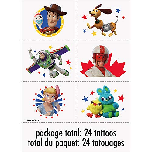 Book Cover Unique Disney Toy Story 4 Tattoos, 24 Ct.