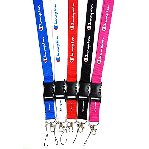 Book Cover Lanyard 5 Pack with Quick Release Buckle Neck Lanyard for Keys Keychains ID Badge Holder Phones Bags Accessories.