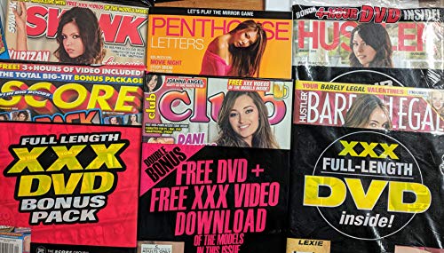 Adult Magazine 10 Pack! Magazines and DVDs! Hustler, Swank, CLUB, Penthouse and More! DISCREET SHIPPING!