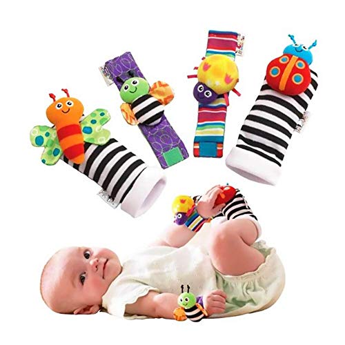 Book Cover Foot Finders & Wrist Rattles for Infants Developmental Texture Toys for Babies & Infant Toy Socks & Baby Wrist Rattle - Newborn Toys for Baby Girls & Boys. Baby Boy Girl Toys 0-3 3-6 & 6 to 12 Months