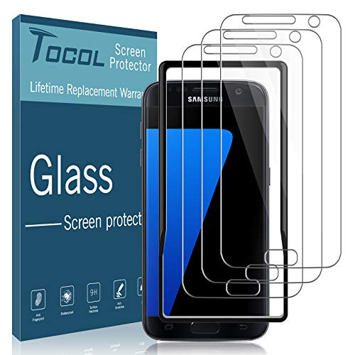 TOCOL [3Pack] for Samsung Galaxy S7 Screen Protector Tempered Glass HD Clarity Touch Accurate [9H Hardness] Easy Installation Tray