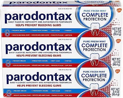 Parodontax Complete Protection Toothpaste For Bleeding Gums, Pure Fresh Mint, 3.4oz, 3 Pack