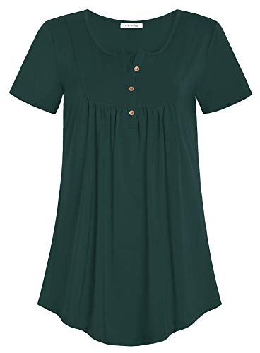 Esenchel Women's Loose Blouse Flowy Tunic Top