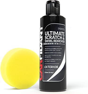 Book Cover Carfidant Black Car Scratch Remover - Ultimate Scratch and Swirl Remover for Black and Dark Paints- Solvent & Paint Restorer - Repair Paint Scratches, Scratches, Water Spots! Car Polish Buffer Kit