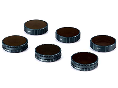 Lens Filters for DJI OSMO Action Camera Lens Filter Set Pack, Multi Coated Filters Pack Accessories (6 Pack) ND4, ND8, ND16, ND4/CPL, ND8/CPL, ND16/CPL, Waterproof