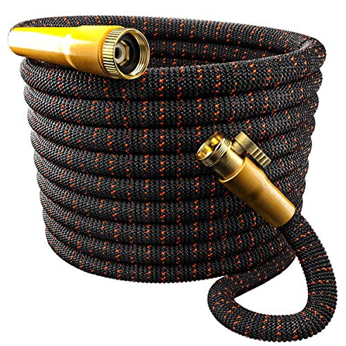 Book Cover TBI Pro [Upgraded 2019] Garden Hose Expandable & Flexible - Super Durable 3750D Fabric | 4-Layers Flex Strong Latex | No Rust Brass Connectors with Pocket Protectors (50FT Hose Only)
