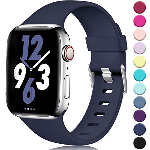 Laffav Compatible with Apple Watch Band 40mm 38mm iWatch Series 4 3 2 1 for Women Men, Midnight Blue, M/L