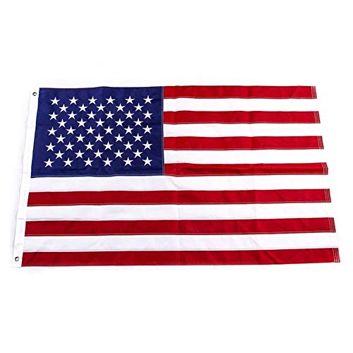 Yafeco U.S. 50 Star Sewn Boat Flag, 12 x 18 inch Yacht Boat Ensign Nautical US American Flag Fully with Sewn Stripes, Embroidered Stars and Brass Grommets.