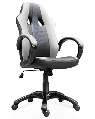 Smugdesk Office Chair, High Back Ergonomic Gaming Desk Chairs for Computer with Lumbar Support, Bonded Leather, Adjustable Swivel Comfortable Rolling Chair