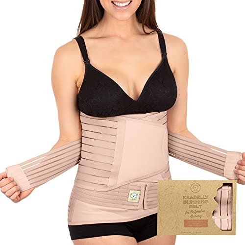 3 in 1 Postpartum Belly Support Recovery Wrap - Belly Band For Postnatal, Pregnancy, Maternity - Girdles For Women Body Shaper - Tummy Bandit Waist Shapewear Belt (Classic Ivory, One Size)