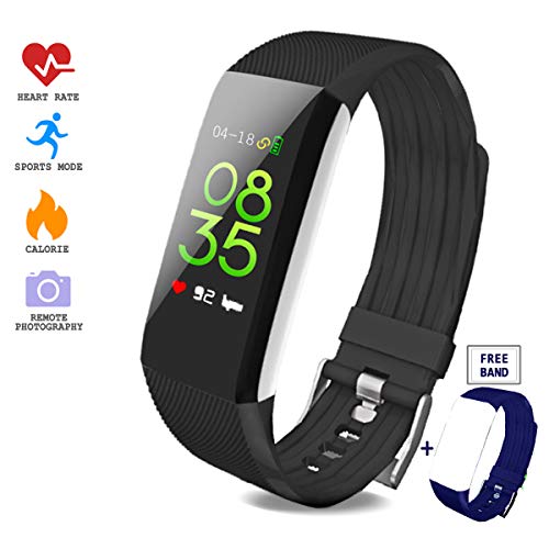 Juya Fitness Tracker with Heart Rate Monitor, Activity Tracker Watch, Waterproof Smart Fitness Band with Step Counter, Calorie Counter, Pedometer Watch for Kids Women and Men for Android & iPhone