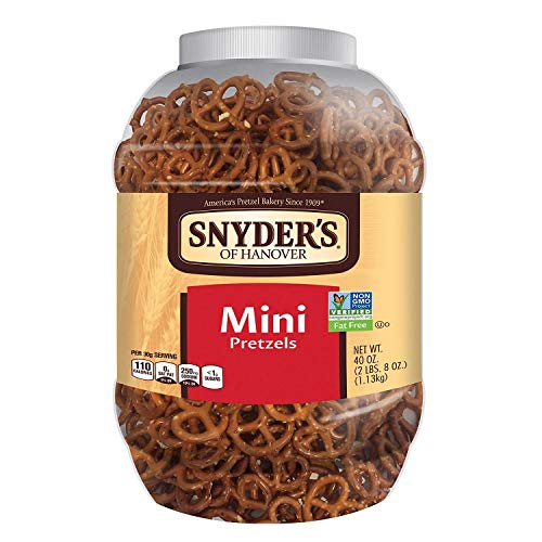 Snyders Mini Pretzels Tub, 40 Ounce (Pack of 2)