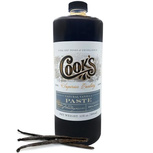Cook’s, Organic Natural Vanilla Bean Paste (Puree), World’s Finest Gourmet Fresh Grade A Premium Vanilla