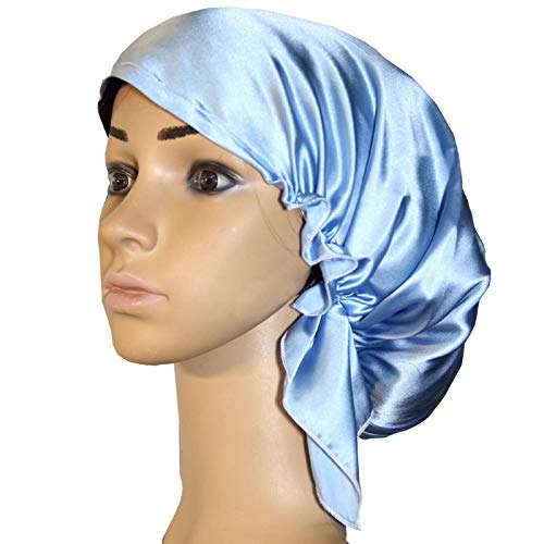 Book Cover Perfect Trade 100% Natural Silk Night Sleep Cap Head Cover Lined Sleeping Bonnet for Women & Men Hair Scalp Care