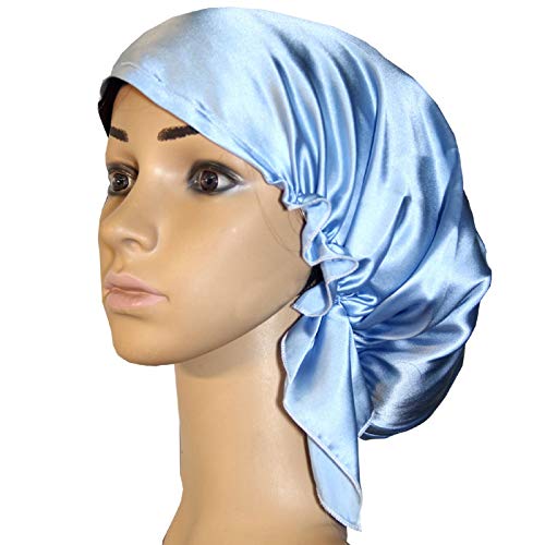 Perfect Trade 100% Natural Silk Night Sleep Cap Head Cover Lined Sleeping Bonnet for Women & Men Hair Scalp Care
