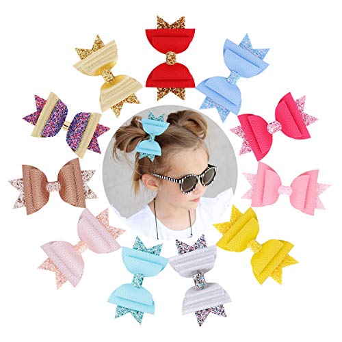 Baby Girl Hair Bows Set Floral Printting Bow Headbands Clip Alligator Hair Clips for Toddlers Kids