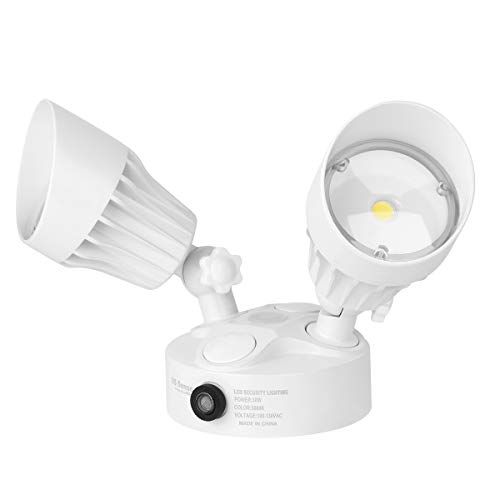 US Sense 30W Dusk to Dawn Light LED Security Lights, 3000LM 5000K IP65 Waterproof Outdoor Wall Mount Adjustable Dual-Head Flood Lights for Entryways, Front Door, Yard and Garage (30W)